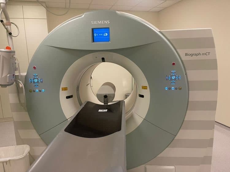 Siemens Biograph mCT 64 4R. Gantry front view.