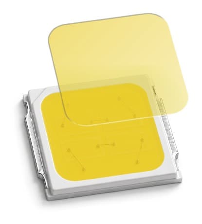 Fluorescent transparent ceramic LED